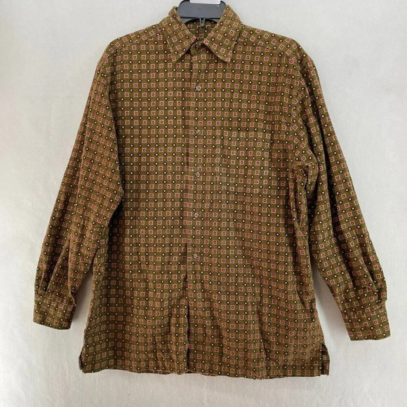 Havana Jack's Cafe Other - Havana Jacks Cafe Button Up Mens S Olive Green Retro Tropical Collared Corduroy